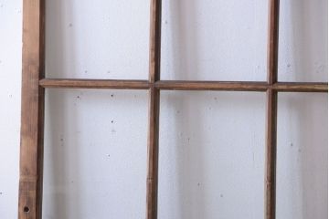 アンティークペイント　古い木の味わい深いペンキガラス戸