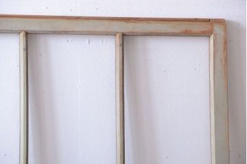 アンティークペイント　古い木の味わい深いペンキガラス戸