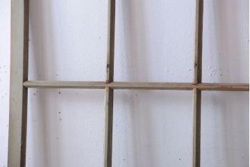 アンティークペイント　古い木の味わい深いペンキガラス戸