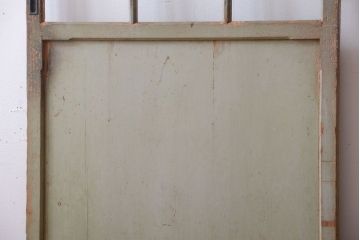 アンティークペイント　古い木の味わい深いペンキガラス戸