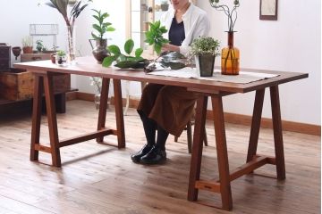 アンティーク家具　和製アンティーク　古い木の組み立て式陳列棚(テーブル)