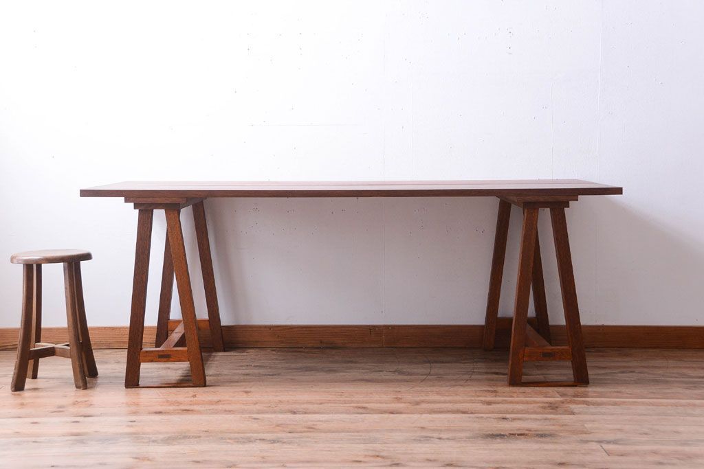 アンティーク家具　和製アンティーク　古い木の組み立て式陳列棚(テーブル)