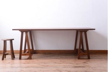 アンティーク家具　和製アンティーク　古い木の組み立て式陳列棚(テーブル)