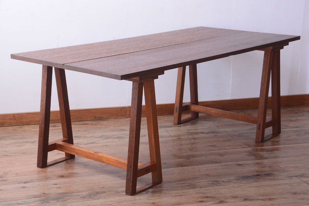 アンティーク家具　和製アンティーク　古い木の組み立て式陳列棚(テーブル)