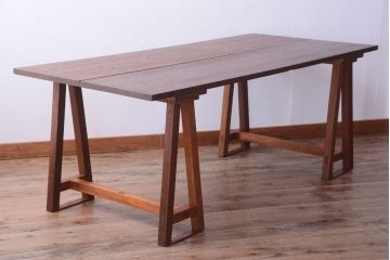 アンティーク家具　和製アンティーク　古い木の組み立て式陳列棚(テーブル)