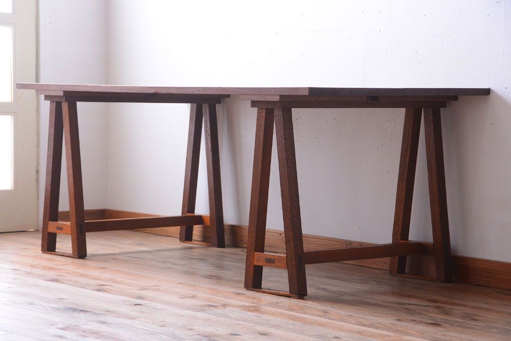 アンティーク家具　和製アンティーク　古い木の組み立て式陳列棚(テーブル)