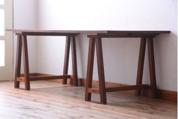 アンティーク家具　和製アンティーク　古い木の組み立て式陳列棚(テーブル)