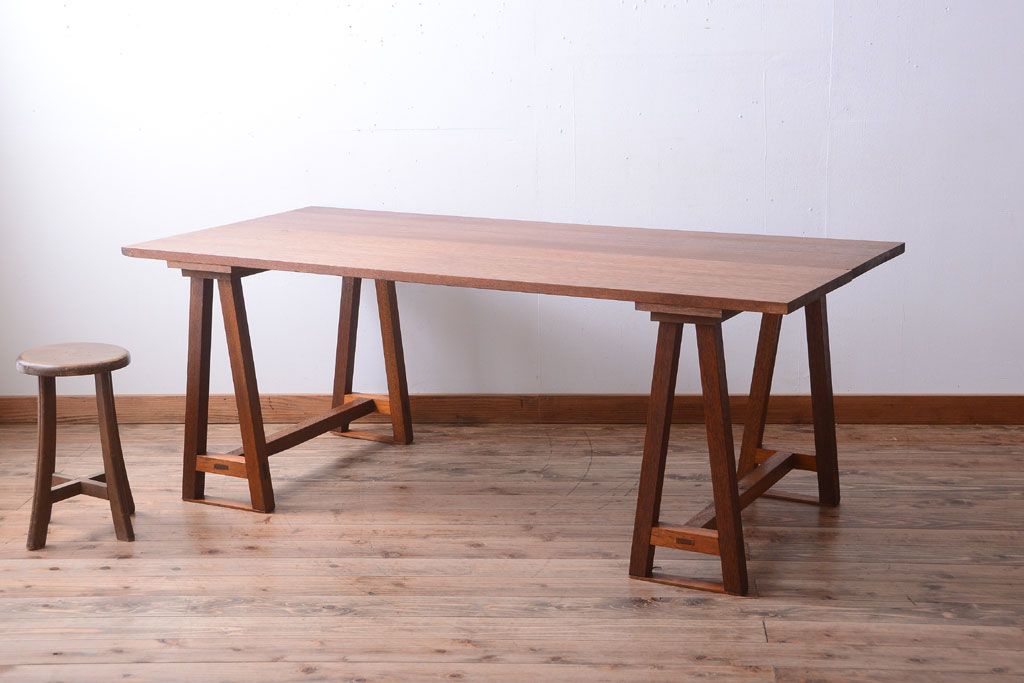 アンティーク家具　和製アンティーク　古い木の組み立て式陳列棚(テーブル)