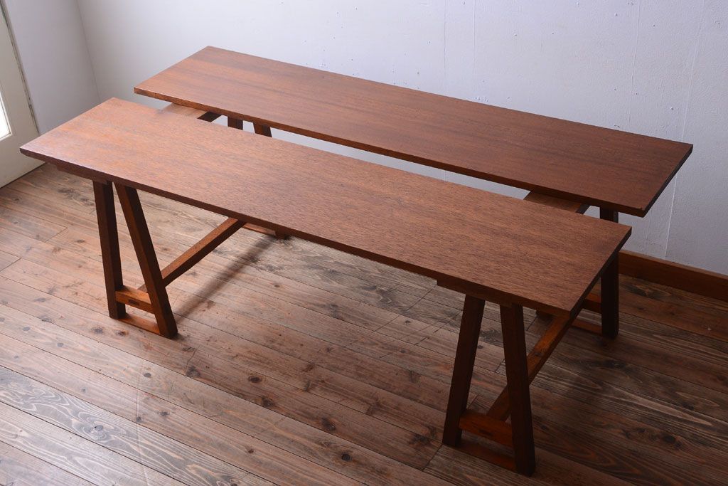 アンティーク家具　和製アンティーク　古い木の組み立て式陳列棚(テーブル)