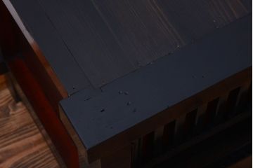 アンティーク家具　古民具・骨董　五尺　明治期　框が太く重厚なアンティーク脚付き時代箪笥ローボード(水屋箪笥、テレビ台、キャビネット、収納棚)