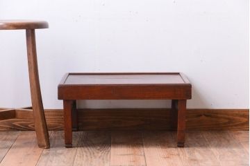 アンティーク家具　和製アンティーク　古い木の小さなアンティークちゃぶ台(座卓)
