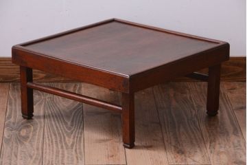 アンティーク家具　和製アンティーク　古い木の小さなアンティークちゃぶ台(座卓)