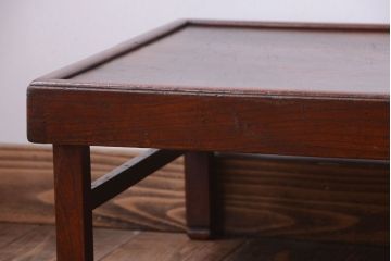 アンティーク家具　和製アンティーク　古い木の小さなアンティークちゃぶ台(座卓)