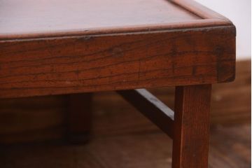 アンティーク家具　和製アンティーク　古い木の小さなアンティークちゃぶ台(座卓)