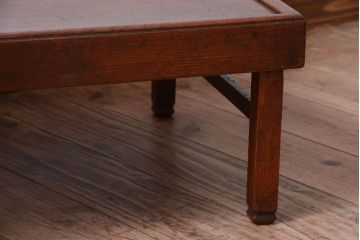 アンティーク家具　和製アンティーク　古い木の小さなアンティークちゃぶ台(座卓)