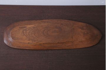 アンティーク雑貨　和製アンティーク　欅刳り貫き盆(煎茶道具?)
