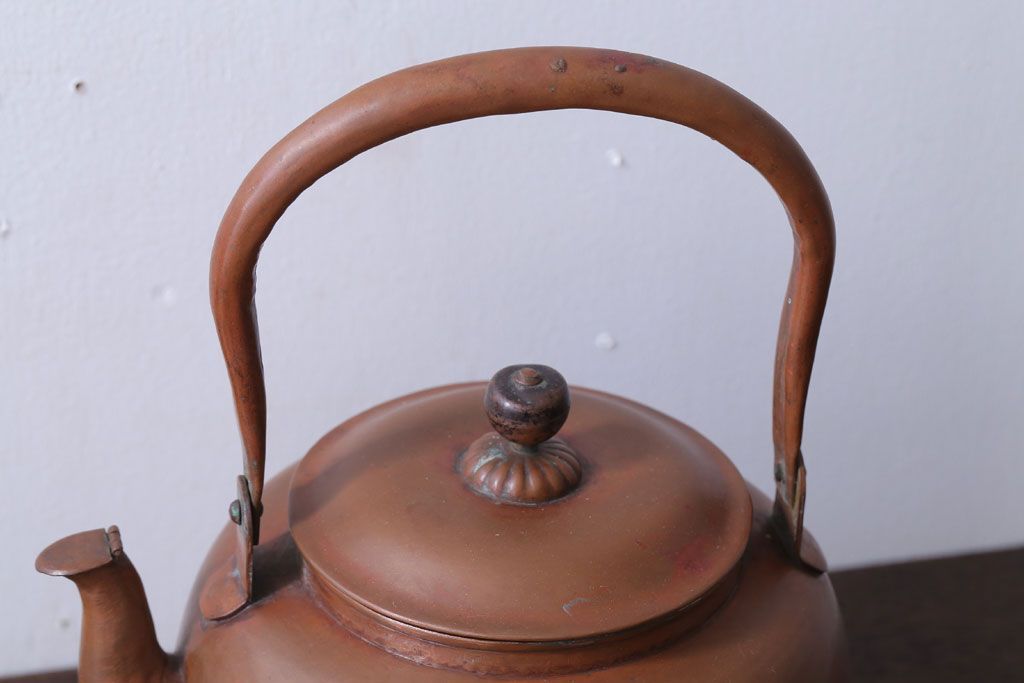 アンティーク雑貨　アンティーク　古い銅瓶(彫金・湯沸・薬缶)