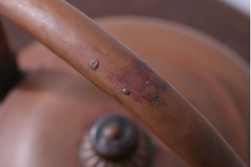 アンティーク雑貨　アンティーク　古い銅瓶(彫金・湯沸・薬缶)