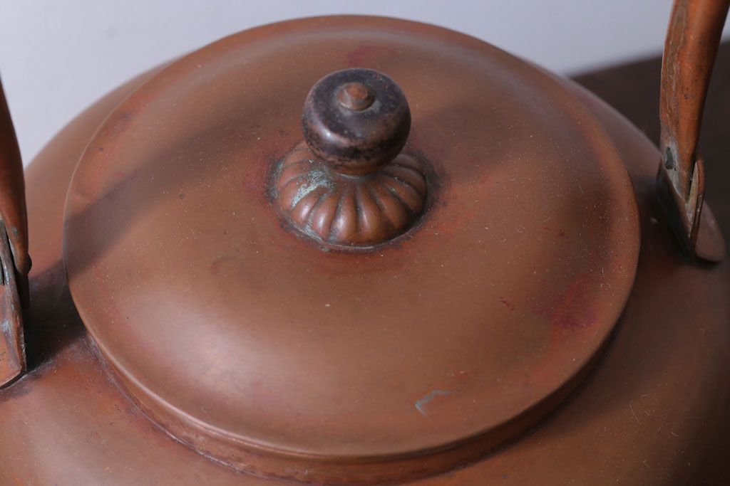 アンティーク雑貨　アンティーク　古い銅瓶(彫金・湯沸・薬缶)