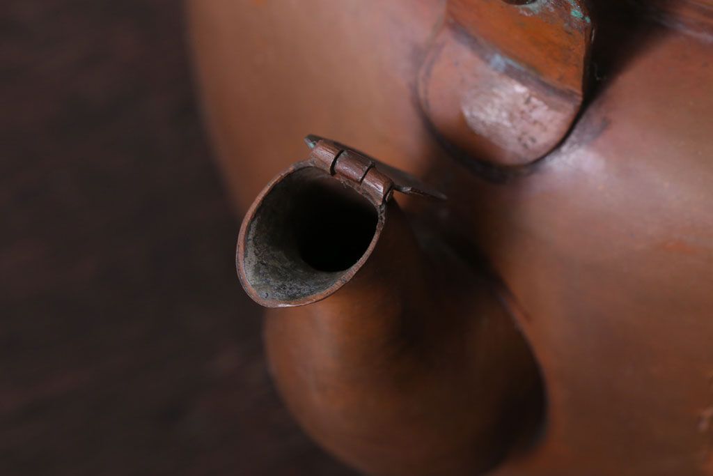 アンティーク雑貨　アンティーク　古い銅瓶(彫金・湯沸・薬缶)