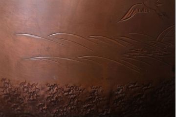 アンティーク雑貨　アンティーク　古い銅瓶(彫金・湯沸・薬缶)