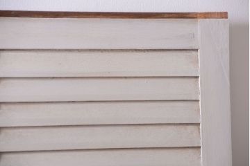 アンティーク　ルーバー風デザインがおしゃれなペイント引き戸2枚セット(雨戸)(2)