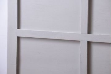 アンティーク　ルーバー風デザインがおしゃれなペイント引き戸2枚セット(雨戸)(2)