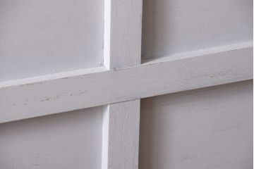 アンティーク　ルーバー風デザインがおしゃれなペイント引き戸2枚セット(雨戸)(2)