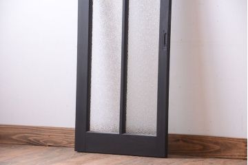 大正ロマン　当時物色ガラス入り!モダンなペイント引き戸(窓)