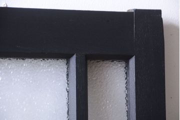 大正ロマン　当時物色ガラス入り!モダンなペイント引き戸(窓)