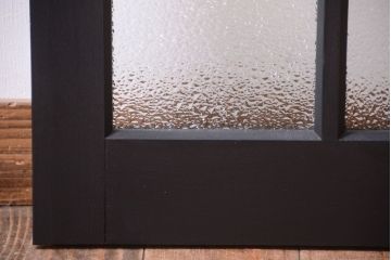 大正ロマン　当時物色ガラス入り!モダンなペイント引き戸(窓)