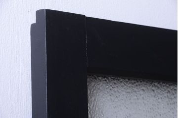 大正ロマン　当時物色ガラス入り!モダンなペイント引き戸(窓)