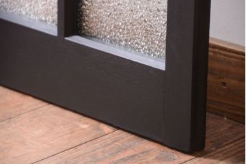 大正ロマン　当時物色ガラス入り!モダンなペイント引き戸(窓)