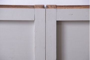 アンティーク　ルーバー風デザインがおしゃれなペイント引き戸2枚セット(雨戸)(1)