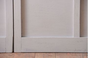 アンティーク　ルーバー風デザインがおしゃれなペイント引き戸2枚セット(雨戸)(1)