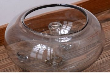アンティーク雑貨　和製アンティーク　レトロ　大きなガラス鉢(金魚鉢・飾り鉢)