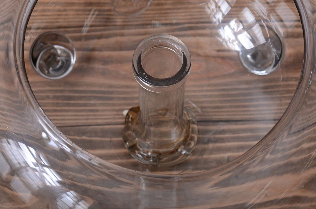 アンティーク雑貨　和製アンティーク　レトロ　大きなガラス鉢(金魚鉢・飾り鉢)