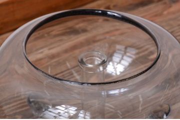 アンティーク雑貨　和製アンティーク　レトロ　大きなガラス鉢(金魚鉢・飾り鉢)