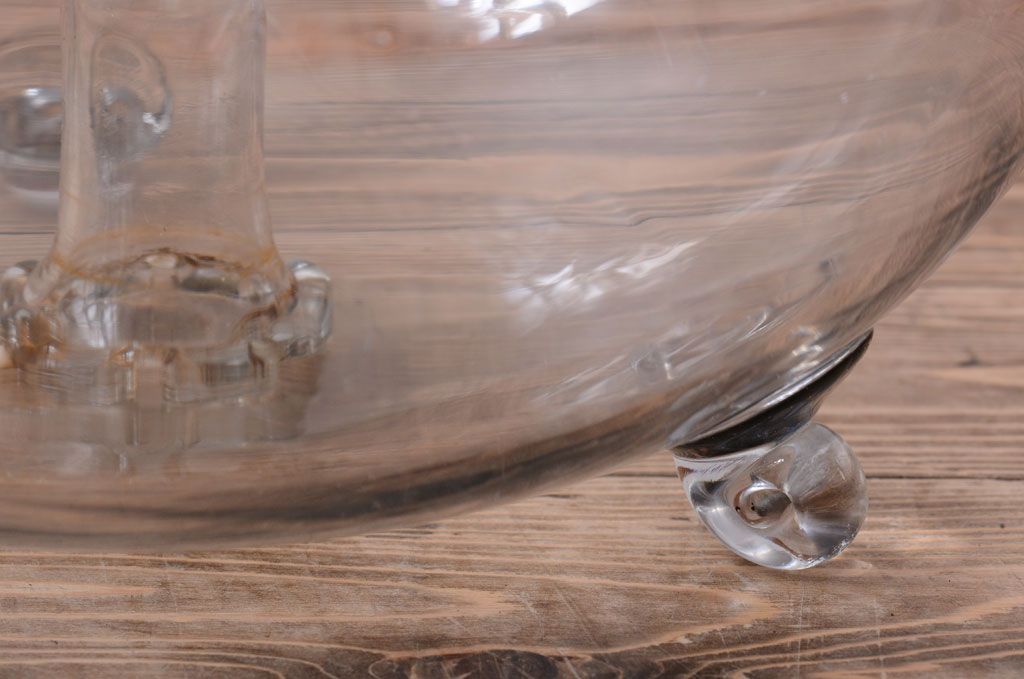 アンティーク雑貨　和製アンティーク　レトロ　大きなガラス鉢(金魚鉢・飾り鉢)