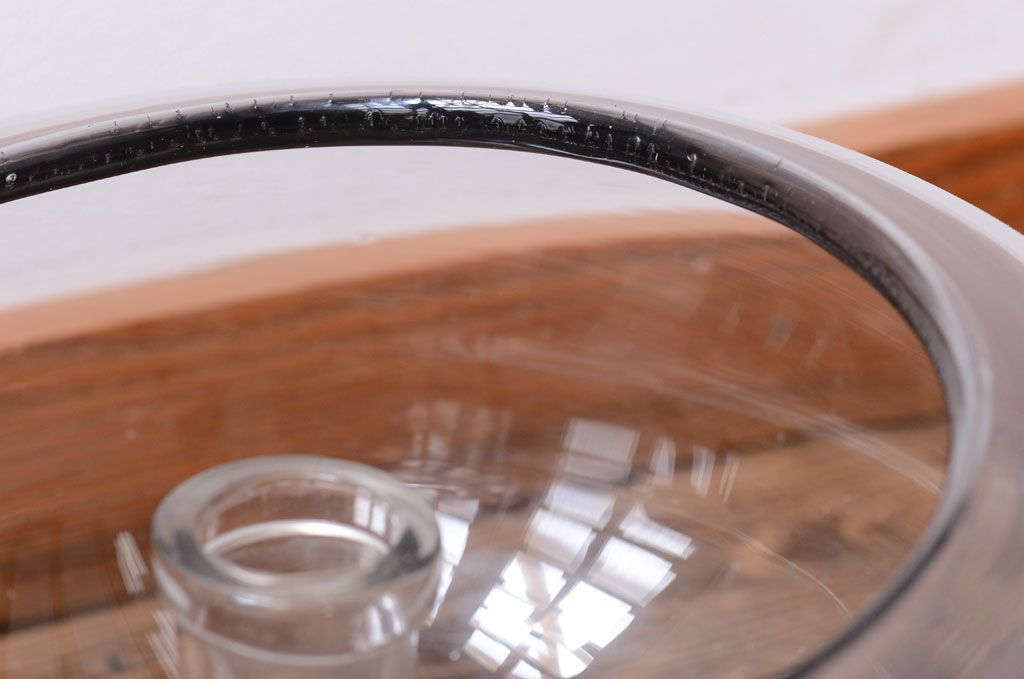 アンティーク雑貨　和製アンティーク　レトロ　大きなガラス鉢(金魚鉢・飾り鉢)