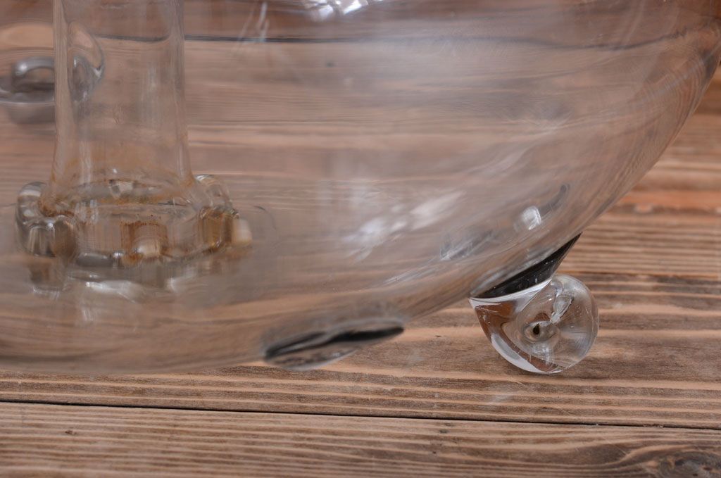 アンティーク雑貨　和製アンティーク　レトロ　大きなガラス鉢(金魚鉢・飾り鉢)