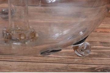 アンティーク雑貨　和製アンティーク　レトロ　大きなガラス鉢(金魚鉢・飾り鉢)