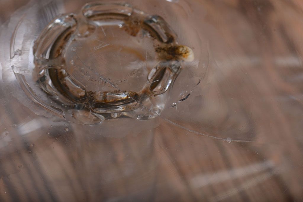 アンティーク雑貨　和製アンティーク　レトロ　大きなガラス鉢(金魚鉢・飾り鉢)