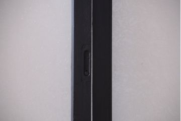 大正ロマン　当時物色ガラス入り!モダンなペイント引き戸4枚セット(窓)(1)