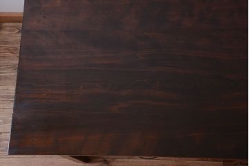 アンティーク家具　和製アンティーク　古いカバ材のシンプルな片袖机(デスク)