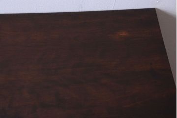 アンティーク家具　和製アンティーク　古いカバ材のシンプルな片袖机(デスク)