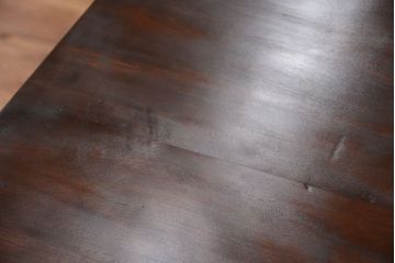 アンティーク家具　和製アンティーク　古いカバ材のシンプルな片袖机(デスク)