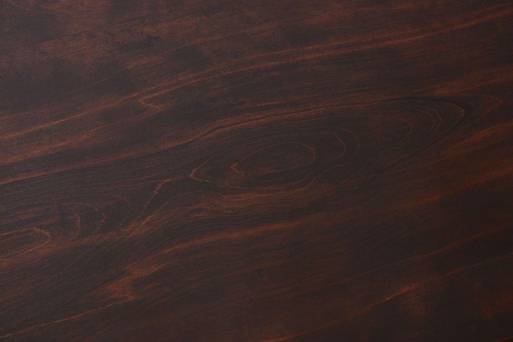 アンティーク家具　和製アンティーク　古いカバ材のシンプルな片袖机(デスク)