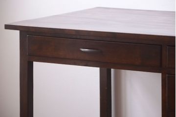 アンティーク家具　和製アンティーク　古いカバ材のシンプルな片袖机(デスク)