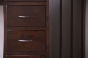 アンティーク家具　和製アンティーク　古いカバ材のシンプルな片袖机(デスク)